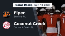 Recap: Piper  vs. Coconut Creek  2023