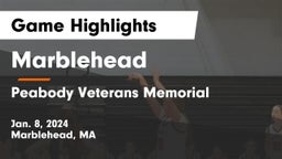 Marblehead  vs Peabody Veterans Memorial  Game Highlights - Jan. 8, 2024