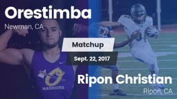 Matchup: Orestimba vs. Ripon Christian  2017