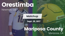 Matchup: Orestimba vs. Mariposa County  2017