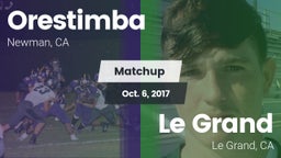Matchup: Orestimba vs. Le Grand  2017