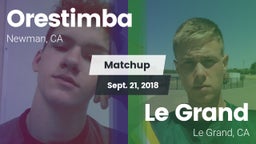 Matchup: Orestimba vs. Le Grand  2018