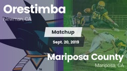 Matchup: Orestimba vs. Mariposa County  2019