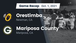 Recap: Orestimba  vs. Mariposa County  2021