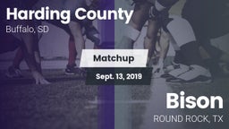 Matchup: Harding County vs. Bison 2019