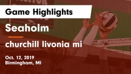 Seaholm  vs churchill  livonia mi Game Highlights - Oct. 12, 2019
