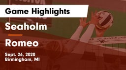 Seaholm  vs Romeo  Game Highlights - Sept. 26, 2020