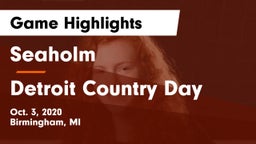 Seaholm  vs Detroit Country Day  Game Highlights - Oct. 3, 2020