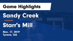 Sandy Creek  vs Starr's Mill  Game Highlights - Nov. 17, 2019