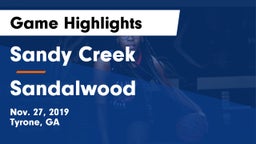 Sandy Creek  vs Sandalwood  Game Highlights - Nov. 27, 2019