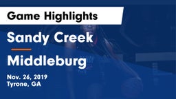 Sandy Creek  vs Middleburg  Game Highlights - Nov. 26, 2019