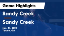 Sandy Creek  vs Sandy Creek  Game Highlights - Jan. 14, 2020