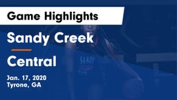 Sandy Creek  vs Central Game Highlights - Jan. 17, 2020