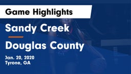 Sandy Creek  vs Douglas County  Game Highlights - Jan. 20, 2020