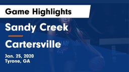 Sandy Creek  vs Cartersville  Game Highlights - Jan. 25, 2020
