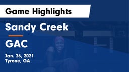 Sandy Creek  vs GAC Game Highlights - Jan. 26, 2021