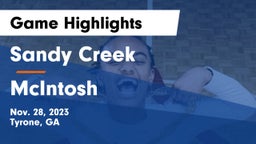 Sandy Creek  vs McIntosh  Game Highlights - Nov. 28, 2023