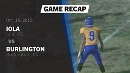 Recap: Iola  vs. Burlington  2015