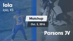 Matchup: Iola vs. Parsons JV 2016