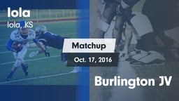 Matchup: Iola vs. Burlington JV 2016