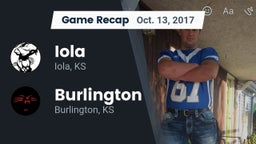 Recap: Iola  vs. Burlington  2017