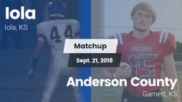 Matchup: Iola vs. Anderson County  2018