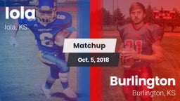 Matchup: Iola vs. Burlington  2018