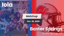 Matchup: Iola vs. Baxter Springs   2020
