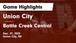 Union City  vs Battle Creek Central  Game Highlights - Dec. 27, 2023
