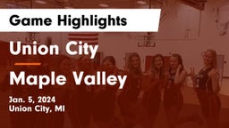 Union City  vs Maple Valley  Game Highlights - Jan. 5, 2024