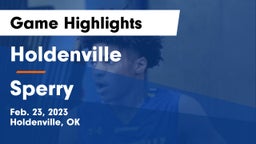 Holdenville  vs Sperry  Game Highlights - Feb. 23, 2023