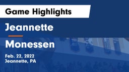Jeannette  vs Monessen Game Highlights - Feb. 22, 2022