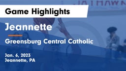 Jeannette  vs Greensburg Central Catholic Game Highlights - Jan. 6, 2023