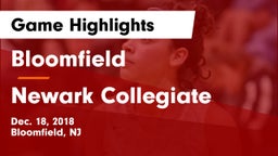 Bloomfield  vs Newark Collegiate  Game Highlights - Dec. 18, 2018