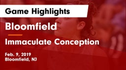 Bloomfield  vs Immaculate Conception  Game Highlights - Feb. 9, 2019