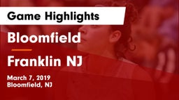 Bloomfield  vs Franklin  NJ Game Highlights - March 7, 2019