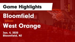 Bloomfield  vs West Orange  Game Highlights - Jan. 4, 2020