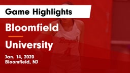 Bloomfield  vs University  Game Highlights - Jan. 14, 2020