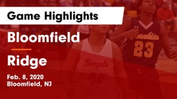Bloomfield  vs Ridge  Game Highlights - Feb. 8, 2020