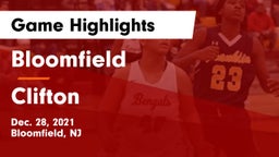 Bloomfield  vs Clifton  Game Highlights - Dec. 28, 2021