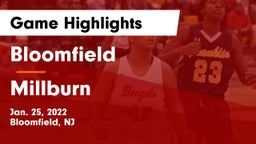 Bloomfield  vs Millburn  Game Highlights - Jan. 25, 2022