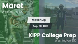 Matchup: Maret vs. KIPP College Prep  2016