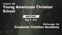 Matchup: Young Americans Chri vs. Creekside Christian Academy 2016