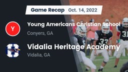 Recap: Young Americans Christian School vs. Vidalia Heritage Academy 2022