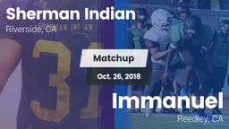Matchup: Sherman Indian vs. Immanuel  2018