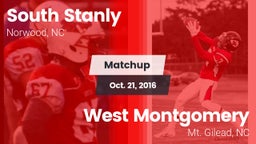Matchup: South Stanly vs. West Montgomery  2016