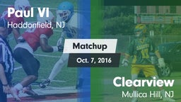 Matchup: Paul VI  vs. Clearview  2016