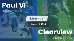 Matchup: Paul VI  vs. Clearview  2018