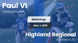 Matchup: Paul VI  vs. Highland Regional  2019