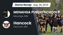 Recap: MENAHGA PUBLIC SCHOOLS vs. Hancock  2019